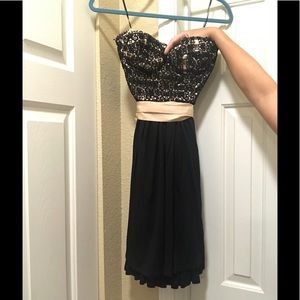 LIL Anthropologie Strapless cocktail dress
